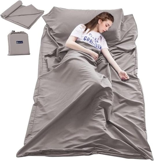 Sleeping Bag Liner Camping Sheets Travel Sheets for Hotel Lightweight Hotel Sheet Compact Sleep Bag Sack Breathable Travel Sleeping Bag for Hotels Camping Youth Picnic Adult Compact Sacks