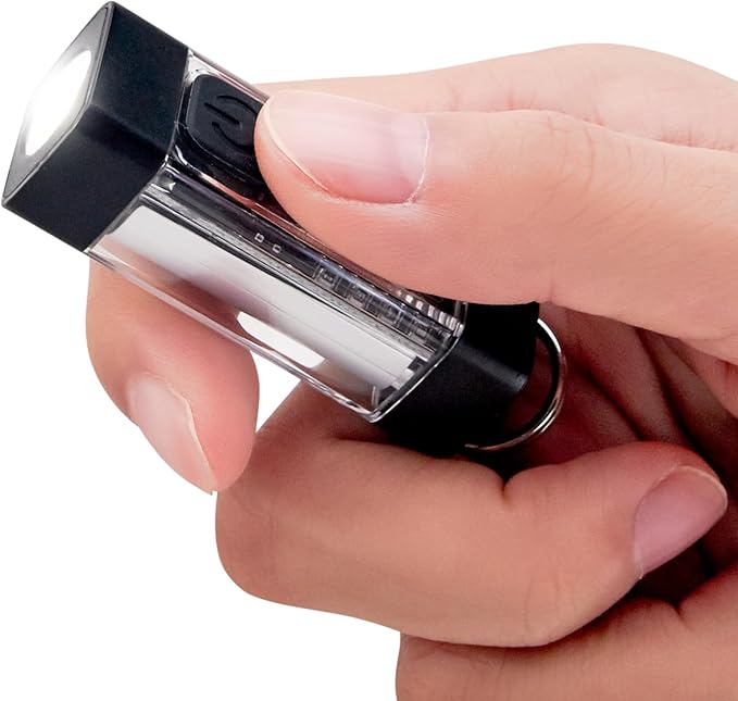 SPOMOX Mini EDC Flashlight Rechargeable with Keychain, Super Bright 700 Lumen Pocket Flashlight, Tiny LED keychain Lights with Magnetic base, USB-C Rechargeable, for Camping, Outdoors and Emergencies.