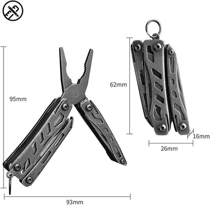 Nextool EDC Keychain Multitool, 10 in 1 Mini Pocket Knife Multi Tool with Needlenose Pliers, Scissors, Mini Useful Cool Gadgets for Men, Gifts For Dad Men Him Boyfriend-Dark