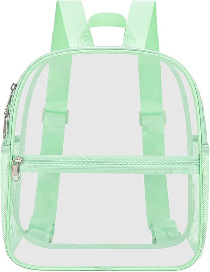 Oraben Clear Backpack for Stadium Events Clear Stadium Backpack 12x6x12 Bag (Nylon Shoulder Straps, Avocado Green)