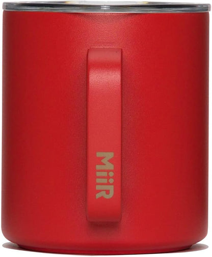MiiR, Camp Cup, Vacuum Insulated, Splash Proof Press-Fit Slide Lid, Stainless Steel Construction, Canyon Red, 12 Oz