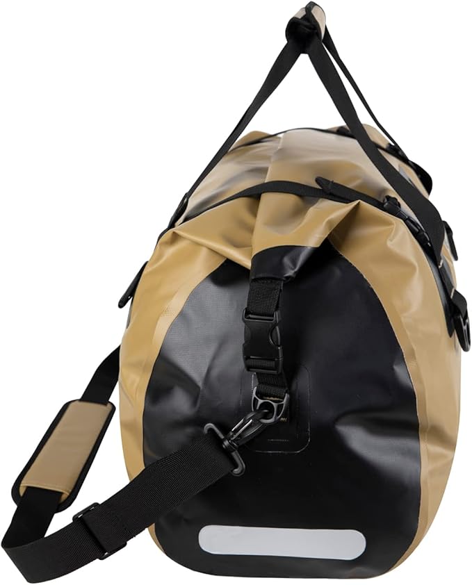 Waterproof Duffel Bag 50L Dry Duffle Bag Heavy Duty Large drybag,Durable Straps And Handles,Large And Big Space,Heat Seal Finishing For Camping,Kayaking,Rafting,Boating,Travel (Khaki)