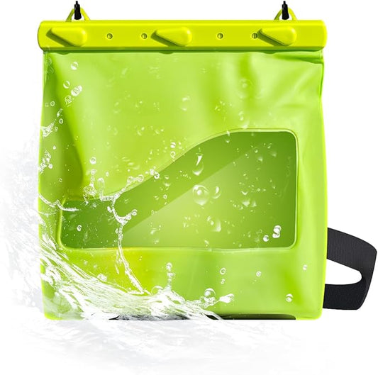 LAQ DESiGN STAYDRY Waterproof Bag, Dry Bag with Shoulder Strap for Swimming, Boating, Traveling, Snorkeling, Kayaking, Fishing, Diving, Hiking, Camping-Large (Green)