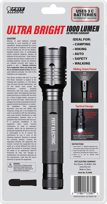 Feit Electric FL1000 1000 Lumens Ultra Bright 3-Cell C LED Flashlight