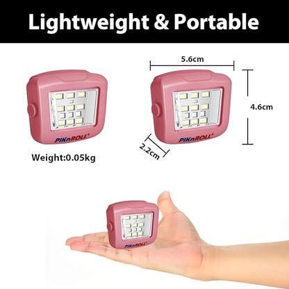 Running Lights, Waterproof LED Clip-On Light, 300 Lumens, USB Rechargeable, Suitable for Hiking, Running, Biking, Walking Dog, Car Repair, Emergency(2PCS,Pink)
