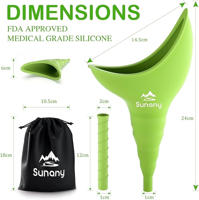 Female Urination Device, Reusable Female Urinal Silicone Women Pee Funnel Allows Women to Pee Standing Up, Portable Womens Urinal is The Perfect Companion for Camping,Outdoor,Travel