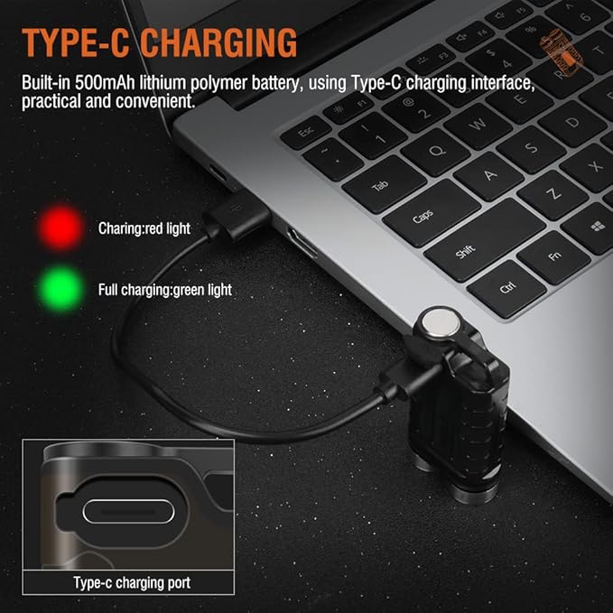 Mini Flashlight Keychain EDC Flashlight Rechargeable Magnet LED Bright 900LM Red UV Blue Light,IP65 Waterproof and 12 Light Modes Pocket Flashlight for Adventure Camping Black