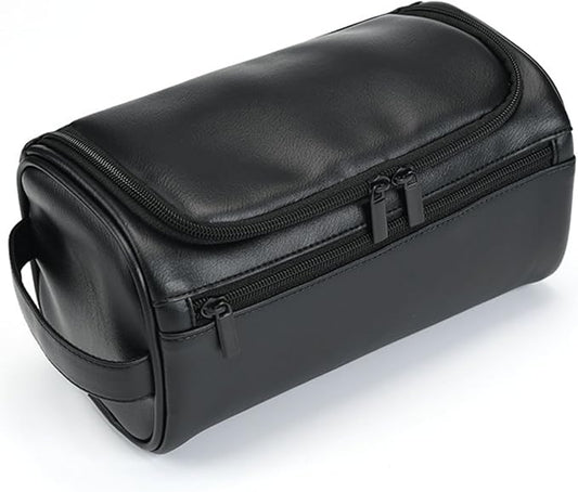 Personalized Large Toiletry Bag for Men,Premium Quality Durable and Stylish Travel Organizer for Travel, Grooming and Personal Care,Waterproof Leather Dopp Kit Gifts for Men