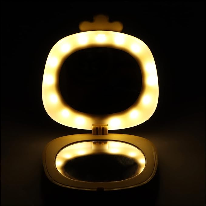 Hand Warmers Rechargeable, Electric Hand Warmer, Small Compact USB Handwarmer with Pocket Mirror Light Portable Hands Heater for Men and Women for Home Travel Use Camping Fishing(Yellow Chicken)