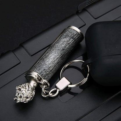 Permanent Match Keychain Lighter, Flint Matchstick Fire Starter Lighter, Reusable Flint Waterproof Camping Emergency Survival Gear (Lion)