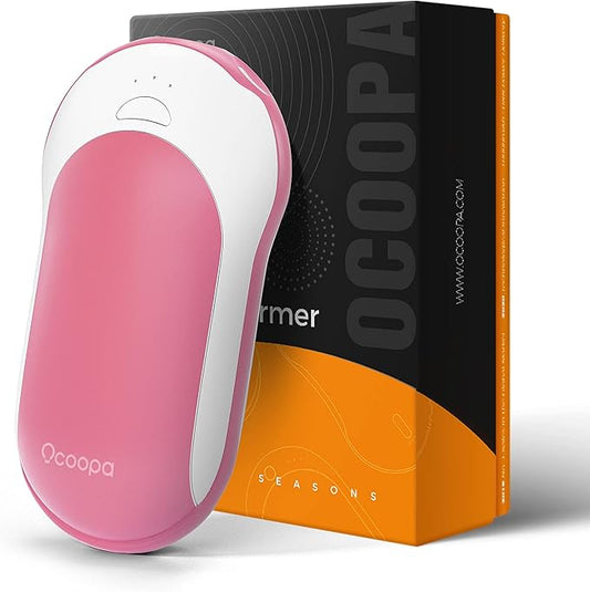 OCOOPA Hand Warmers Rechargeable, 10000mAh Electric HandWarmer, 15hrs Hands Heater, Portable Charger, 3 Levels Heating, Perfect for Golf, Hunting, Camping Gifts, H01