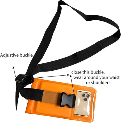 DRLOKPAK surfing waterproof Waist pouch Crossbody Chest Bag Fanny Pack Snorkeling Swimming Bag Beach Floating Dry Phone case holder (Black)