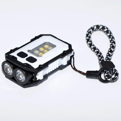 Rechargeable Pocket Keychain Lights with Lanyards,Clip on Hands Free Flashlight for Walking Camping Night Running