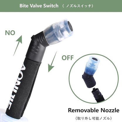 JEELAD Soft Folding Water Bottles BPA-Free Leak-Proof Hydration Bladder Water Bladder TPU Soft Running Water Bottles Collapsible Flask Hydration Pack Vest Ideal for Running Hiking Cycling Outdoor