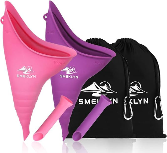Female Urination Device Women Pee Funnel Reusable Silicone Urine Cup Female Urinal Post Surgery Pee Standing Up Perfect for Camping Hiking Travel Road Trip Accessories-Plus Size