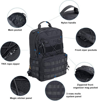 EXCELLENT ELITE SPANKER Outdoor Hydration Backpack Bundle Packs Water Bladder Carrier for 3L Water Bladder