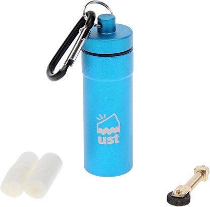 ust Stoke Kit with Micro SparkWheel Fire Starter and Two Light-Me Tinder Pieces in the Waterproof Compact BASE Case Great for Camping, Backpacking, Outdoor Survival and More, Black, 3 x 1 x 1 Inch (20-02031-02)