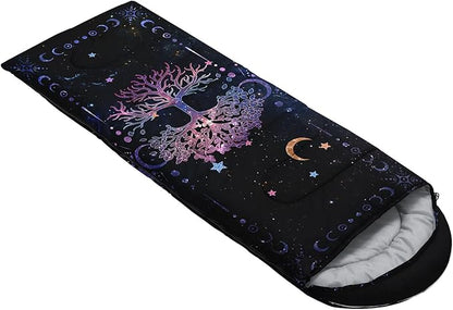 Kids Sleeping Bag for Boys Girls,Cute Puppy Print-Lightweight Warm Portable Outdoor Indoor-Waterproof Cold Weather Resistant Sleeping Bag for Camping Hiking