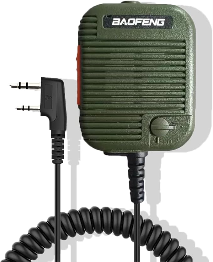 BAOFENG UV-5R Tactical Microphone Speaker Volume Adjustable Handheld for GMRS Ham Radio BF-F8HP UV-82 BF-888S