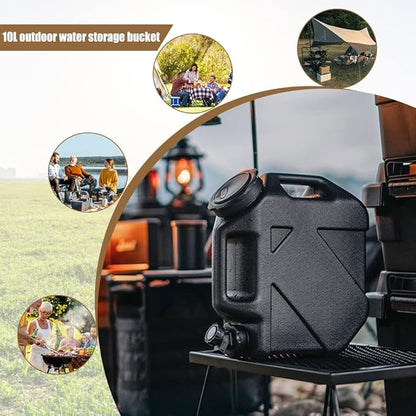 Water Storage Containers, Camping Water Container, Portable Water Tank with Faucet Camping Bucket with Tap Water Jug with Spigot BPA Free Emergency Water Storage for Outdoor Camping Hiking