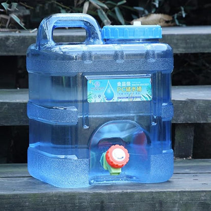 BESPORTBLE Water Container with Tap, 10L Portable Plastic Water Bucket Driving Water Tank Water Bottle Carrier for Outdoor Camping Travel Bucket Home Emergency Drinking Storage Kettle
