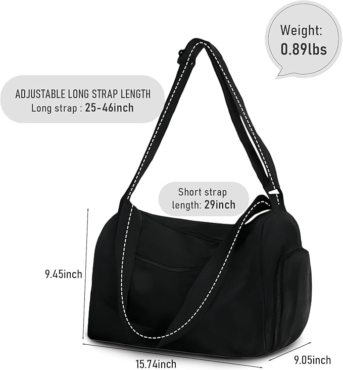 Small Gym Bag for Women Sports Duffel Bag with Shoes Compartment, Waterproof Travel Duffel Bag Carry on Bag Overnight Bag Weekender Bags for Workout Swimming Yoga Dance
