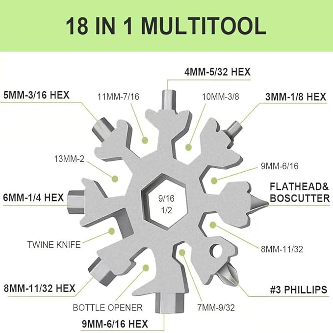 Survival Multi-tool Card and Snowflake Tool Camping Tool EDC Kit Hunting Fishing Hiking Gear
