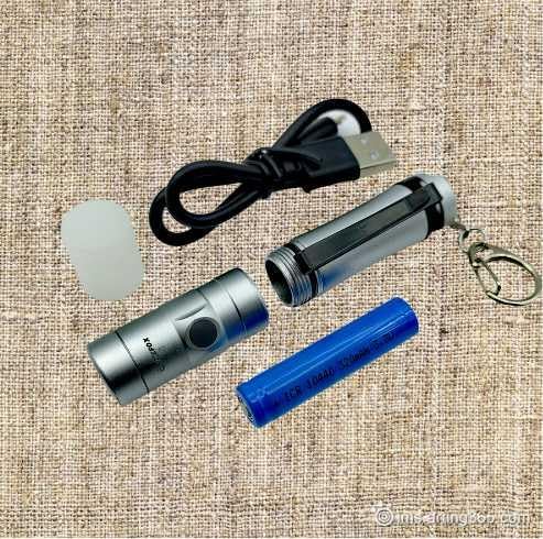 Mini Rechargeable Keychain Flashlight USB C Bright Key Light Portable Pocket Flashlight for EDC,Dog Walking, Hiking,Camping,Emergency(Silver)