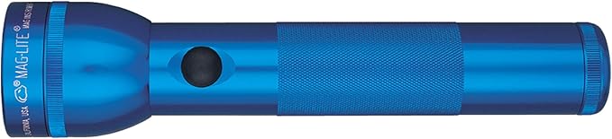 Maglite Heavy-Duty Incandescent 2-Cell D Flashlight, Blue