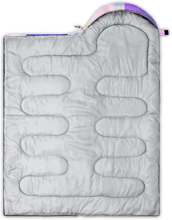 AILONEN Kids Floral Cat Camping Sleeping Bags,Lightweight & Waterproof,3 Season Warm & Cool Weather,Kawaii Kitten Sleeping Bags for Girls Adults,Travelling,Outdoors