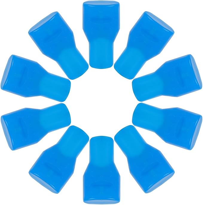 10pcs Mouthpiece Replacement for Camelbak, Blue Silicone Bite Valve Replacement Hydration Pack Bite Valve Parts Accessories for Hydration Bladder