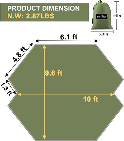 Hammock Tent Rain Fly-Camping Hammock Outdoor Tarp-Small Door Design-Keep Side Wind Rain-Best for Backpacking Hiking Camping Survival