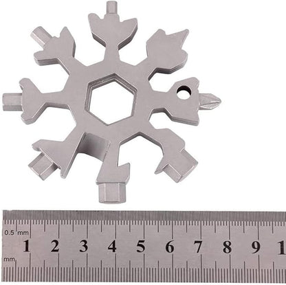 4 Pack 18 In 1 Snowflake Multi Tool, Stainless Steel Beer Bottle Opener, Flat Phillips Screwdriver Kit/Wrench, Outdoor Durable and Portable