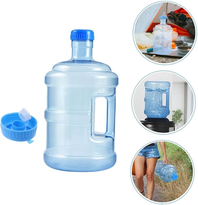 BESPORTBLE Water Storage Container 3L Water Bottle Mineral Water Bottle Portable Water Jug with Handle Small Water Jugs for Hiking, Picnic, Vehicle, Outdoor, Emergency (0.8Gallon)