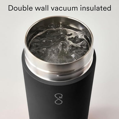 Ocean Bottle - Recycled Stainless Steel Drinks Reusable Water Bottle - Eco-Friendly & Reusable - Obsidian Black - 34 oz