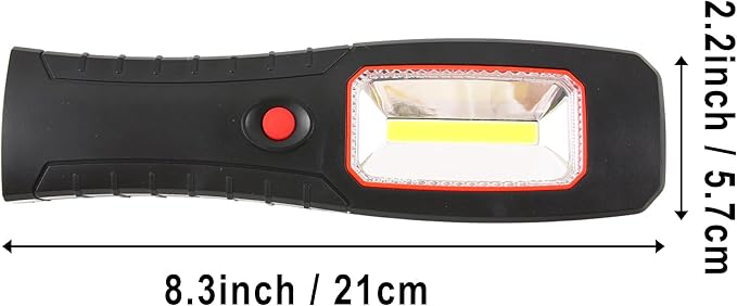 LED Magnetic Battery Work Light,Portable 2 Modes COB Trouble Lamp with Hook for Mechanic,Emergency,Camping,Home,BBQ,Grill(Battery NOT Included)