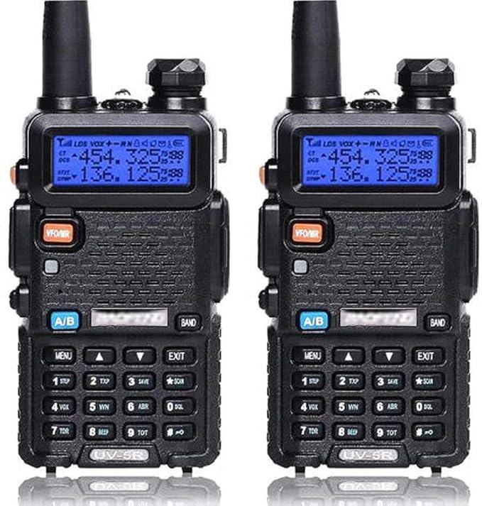 Baofeng UV-5R Ham Dual Band Two Way Radio 144-148/420-450Mhz,Nicama Walkie Talkie 1800mAh Li-ion Battery (2 Pack)