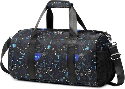 Duffle Bag for Boys Dance Bag Overnight Bags for Girls Boys Weekender Carry On Travel Duffel Sports Gym Bag with Shoes Compartment and Wet Pocket