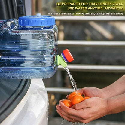 JQWYGB Camping Water Container - 1.5 Gallon Water Storage Container with Spigot, Portable Large Water Tank for Outdoor Camping Picnic Hiking Car Driving Home Emergency Water Storage