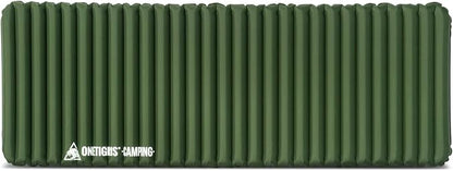 OneTigris Jade Sleeping Pad for Camping, 2.8 R-Value, 3 Season 72cm Extra-Wide Inflatable Backpacking Hiking Motorcycling Sleeping Mat Air Bed with Patch-up Kit