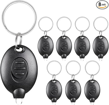 8 Pack Ultra Bright Mini LED Keychain Flashlight, Small Key Ring Flashlight, Portable LED Keychain Light