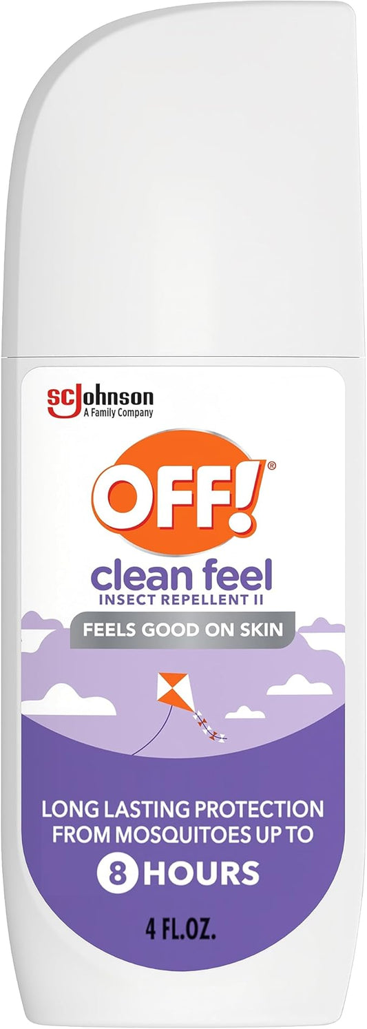 OFF! Clean Feel Insect Repellent Spritz with 20% Picaridin, Bug Spray with Long Lasting Protection from Mosquitoes, Feels Good on Skin, 4 oz