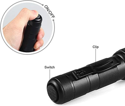 ULTRAFIRE Single Mode Mini Flashlight,1200 High Lumen Zoomable LED Tactical Flashlight with UFB18 and Charger for Outdoor Camping and Hiking Bright Small Handheld Flashlight 502z