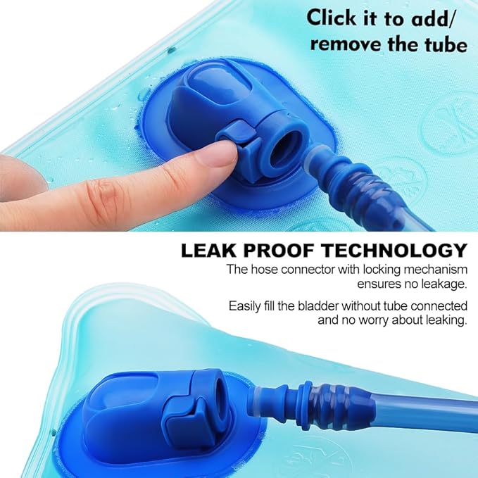 Hydration Bladder, 1.5L-2L-3L Water Bladder for Hiking Backpack Leak Proof Water Reservoir Storage Bag, BPA-Free Water Pouch Hydration Pack for Camping Cycling Running, Military Green 1.5-2-3 Liter