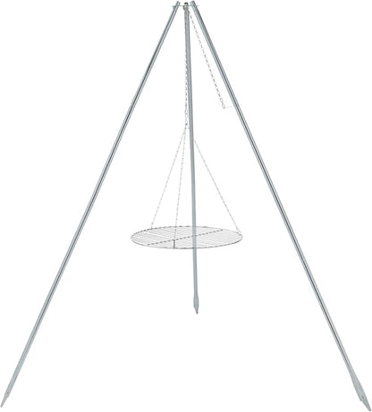 Coleman Tripod Grill & Lantern Hanger, Grill Grate with Adjustable Height for Cooking Over Fire & Collapsible Legs for Easy Storage, Tripod for Lantern Hanging
