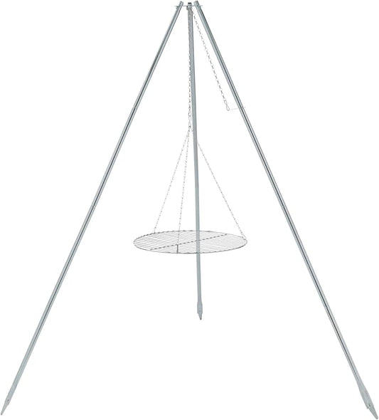 Coleman Tripod Grill & Lantern Hanger, Grill Grate with Adjustable Height for Cooking Over Fire & Collapsible Legs for Easy Storage, Tripod for Lantern Hanging