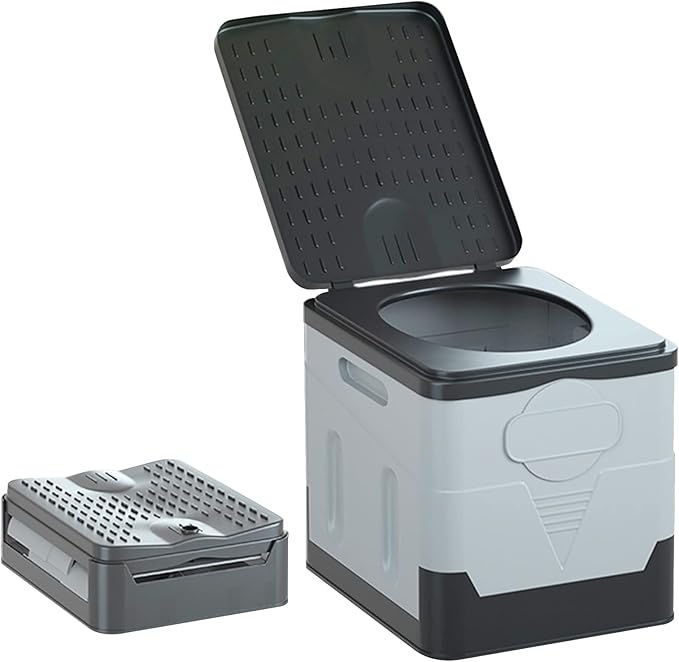 Xl Portable Toilet,Upgrade Portable Toilet for Adults Camping,Tall Camping Toilets Portable for Home/Camping/Boat/Hiking/Long Trips/Beach