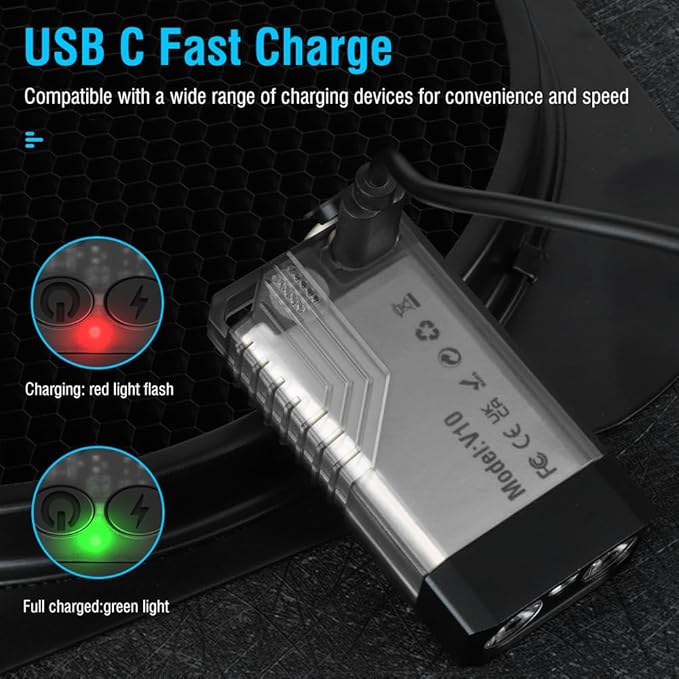 UniqueFire V10 Mini EDC Rechargeable Flashlight 1000 High Lumens, 365nm UV Blacklight 12 Modes Multi-Color Light Source, Small Pocket Keychain Light with Magnetic Base & Beeping Alarm