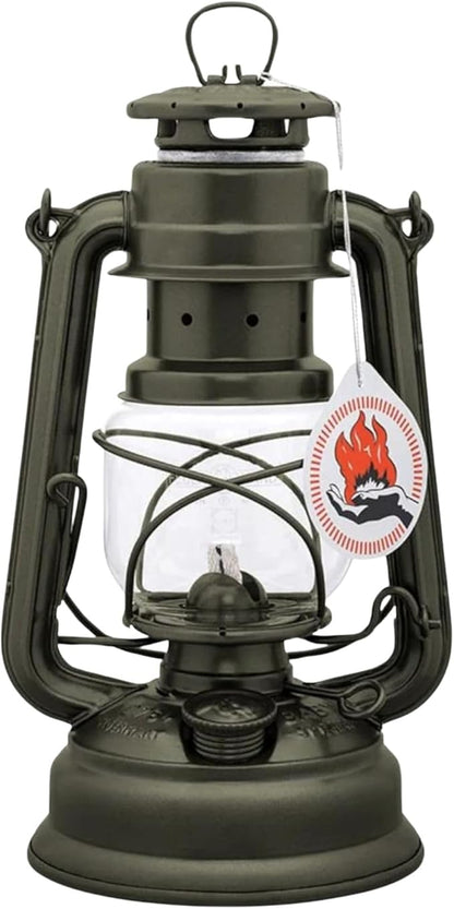 Galvanized Storm Lantern, Green, 26 cm