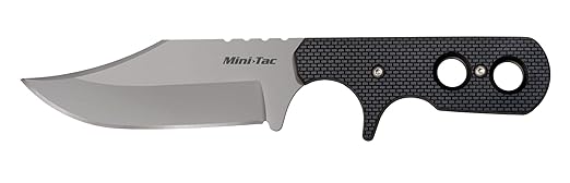 Cold Steel MINI TAC BOWIE / 6-7/8" OVERALL / 3-5/8" BLADE / 2.5MM THICK / 8CR13MOV STEEL / 3.25" LONG GRIV-EX™ HANDLE/SECURE-EX™ SHEATH/BLISTER PACKED